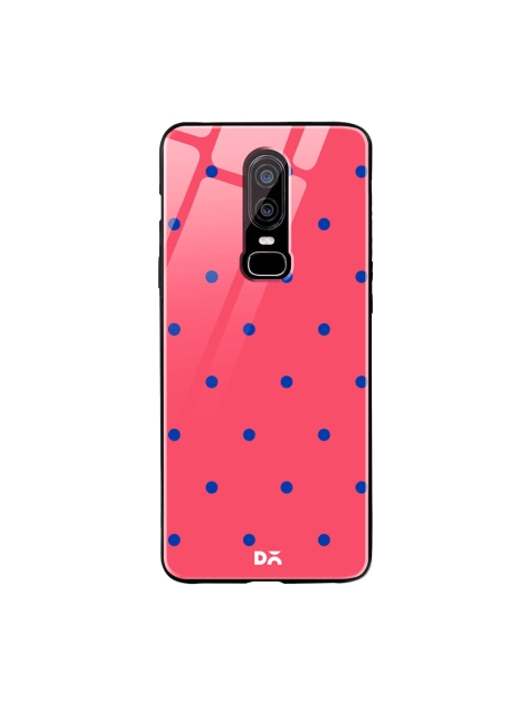 

DailyObjects Pink & Blue Bubbles Candy OnePlus 6 Glass Case
