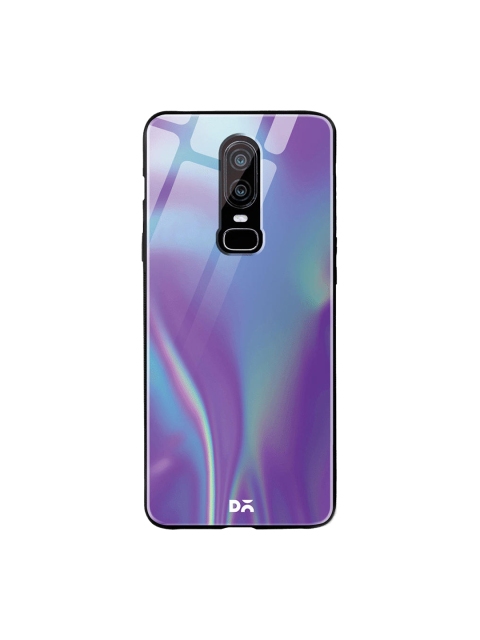 

DailyObjects Blue & Purple Holo Satin OnePlus 6 Glass Case