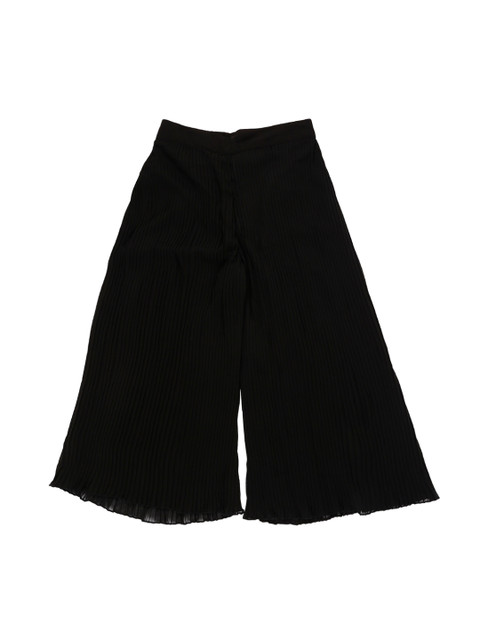 

Pantaloons Junior Girls Black Solid Flared Palazzos