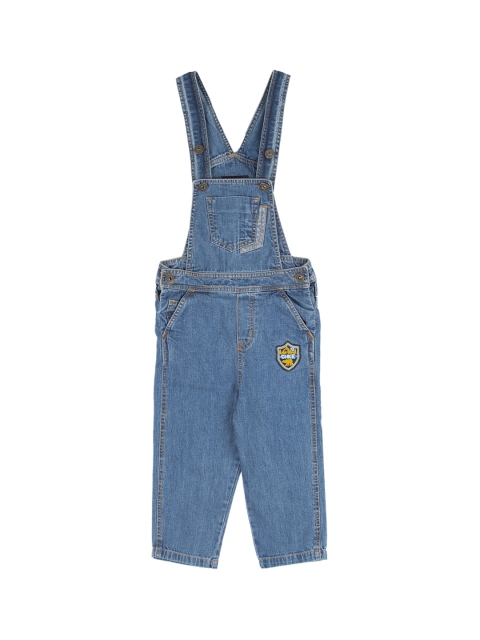 

Cherokee Boys Blue Washed Slim-Fit Denim Dungarees