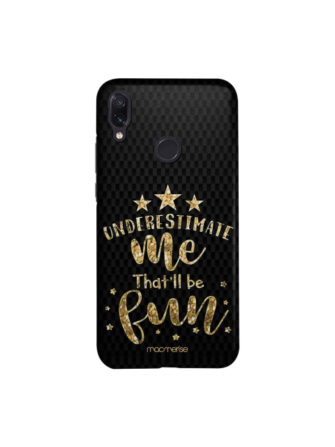 

macmerise Black & Gold-Toned Underestimate Me Sublime Xiaomi Redmi Note 7 Back Case
