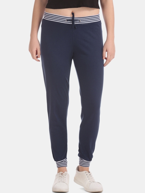 

Sugr Women Navy Blue Solid Straight-Fit Joggers