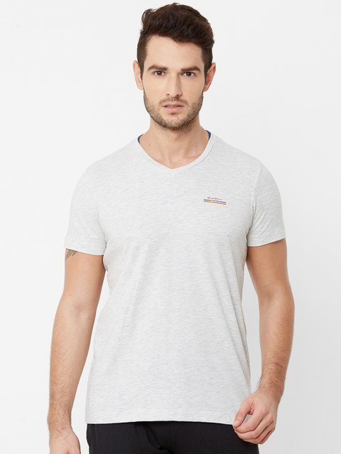 

Sweet Dreams Men White Solid V-Neck Lounge T-shirt