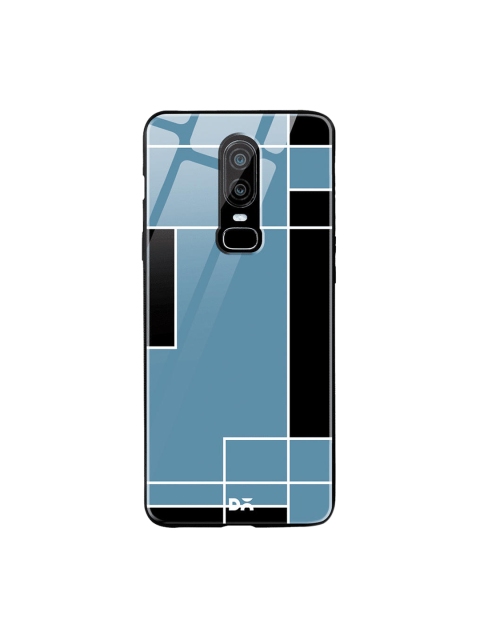 

DailyObjects Blue & Black Blueberry Blocks OnePlus 6 Glass Case