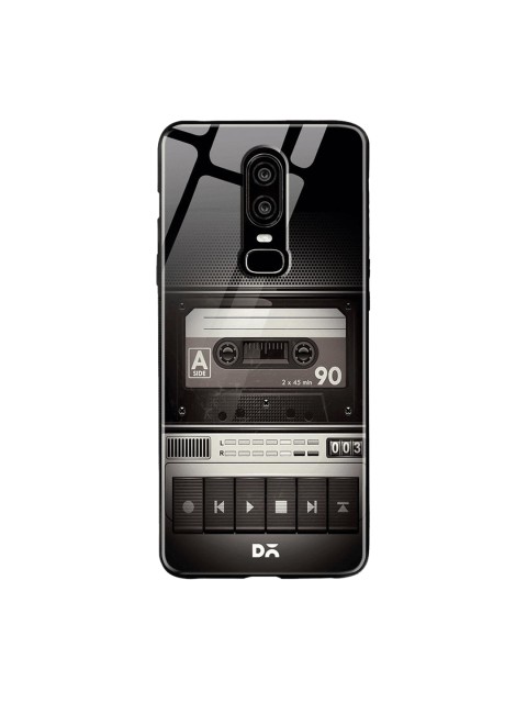 

DailyObjects Black & Grey Cassette Player OnePlus 6 Glass Case