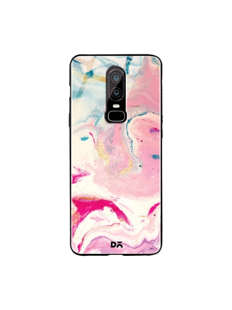 

DailyObjects Pink & Cream-Coloured Shades Of Marble OnePlus 6 Glass Case