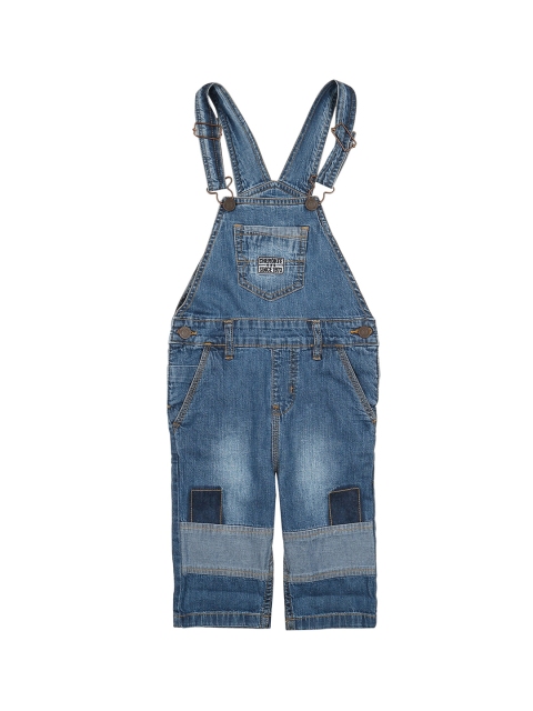 

Cherokee Boys Blue Washed Slim-Fit Denim Dungarees