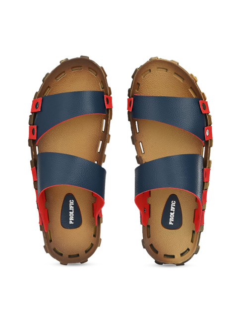 

Prolific Men Navy Blue & Red Lightweight Comfort Sandals