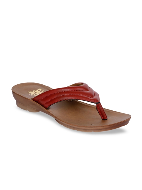 

Liberty Women Red Solid Open Toe Flats