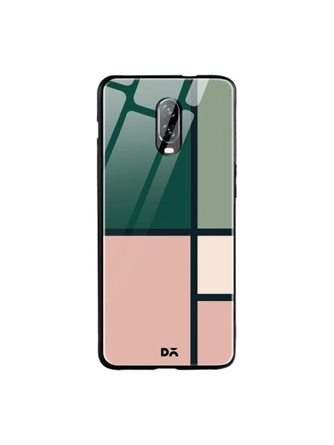 

DailyObjects Green & Pink Colourblocked Window OnePlus 6T Glass Case