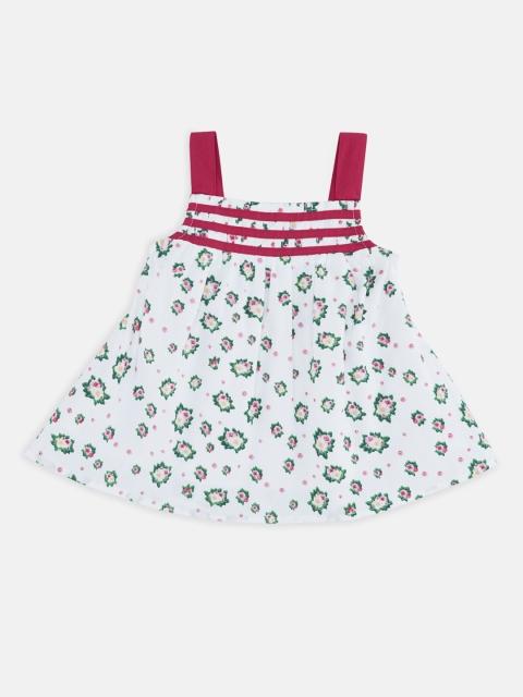 

Chirpie Pie by Pantaloons Girls White Printed A-Line Pure Cotton Top