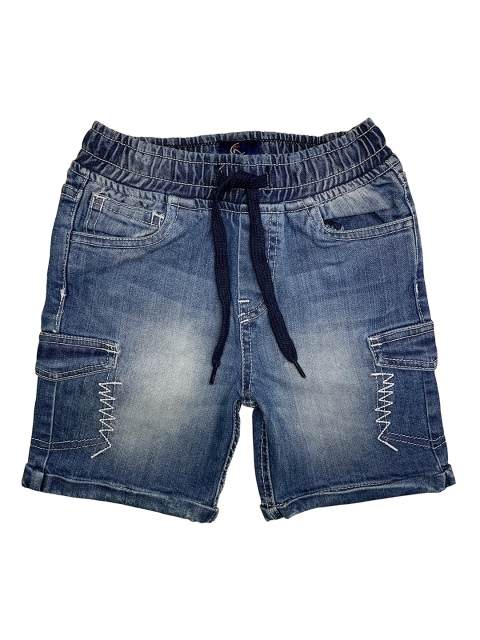 

KiddoPanti Boys Blue Washed Regular Fit Denim Shorts