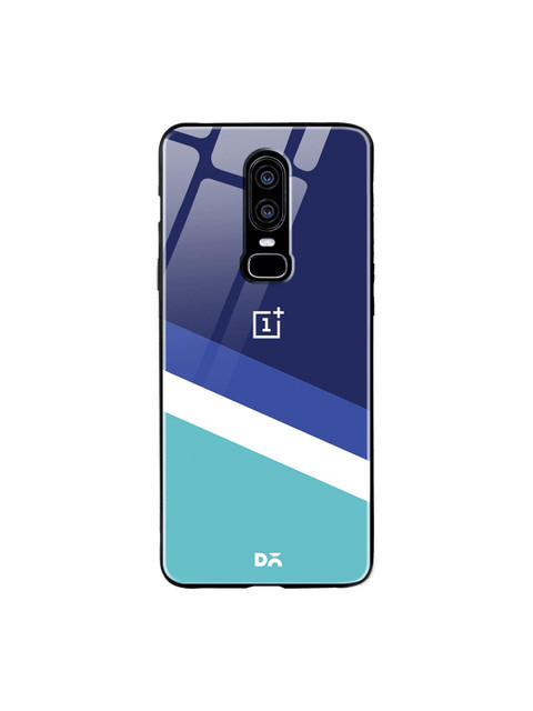

DailyObjects Blue & White Aqua Angles OnePlus 6 Glass Case