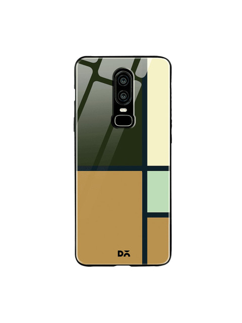 

DailyObjects Olive Green & Brown Window OnePlus 6 Glass Case