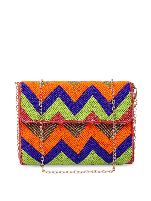 

DUGRISTYLE Multicoloured Embellished Sling Bag, Multi