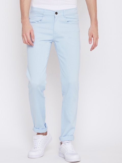 

Nation Polo Club Men Blue Slim Fit Self Design Regular Trousers