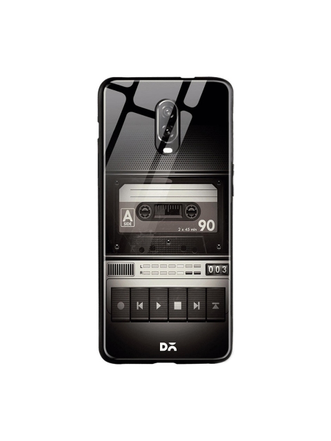

DailyObjects Black & Grey Cassette Player OnePlus 6T Glass Case