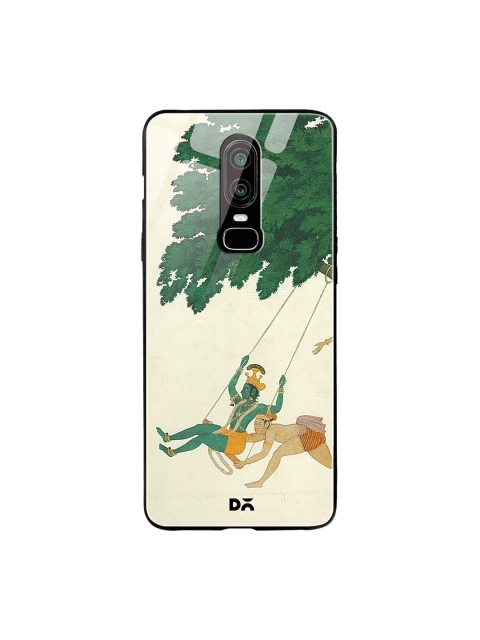 

DailyObjects Beige & Green Krishna Swings Passport Cover OnePlus 6 Glass Cover