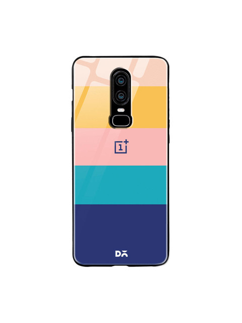 

DailyObjects Blue & Pink Peach Quin OnePlus 6 Glass Mobile Case