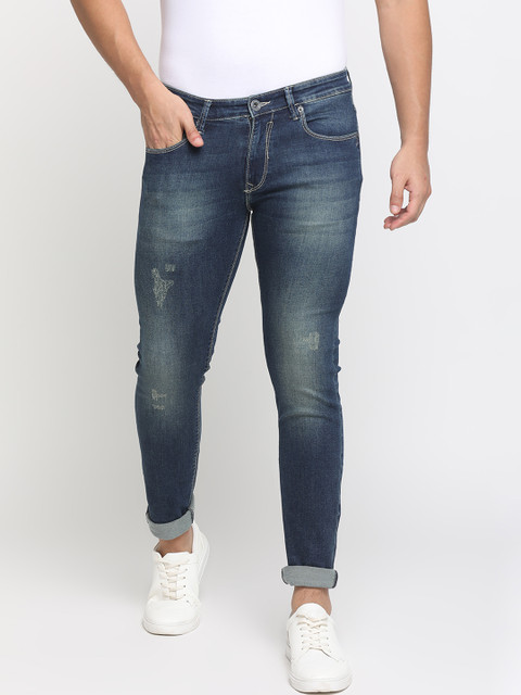 

Pepe Jeans Men Navy Blue Skinny Fit Low-Rise Mildly Distressed Jeans