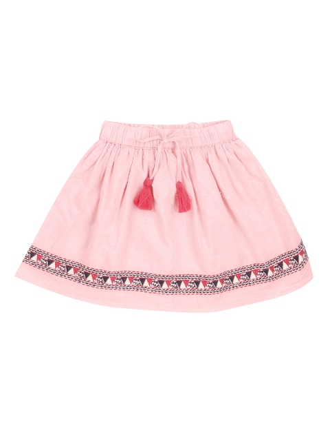

Donuts Infant Girls Pink & Red Embroidered Flared Knee-Length Skirt