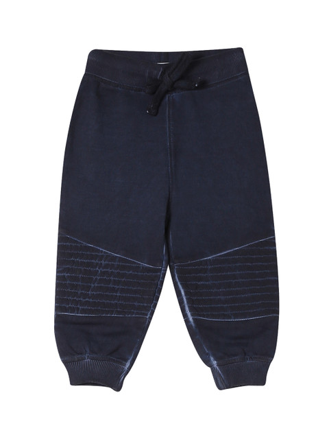 

Donuts Infant Boys Navy Blue Solid Straight-Fit Joggers