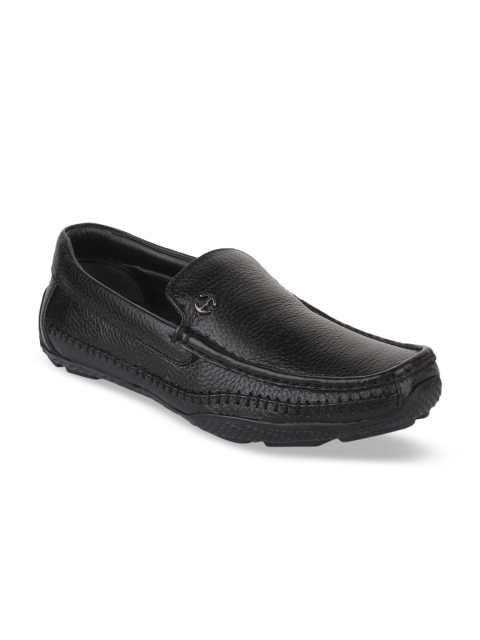 

Liberty Men Black Solid Leather Formal Loafers