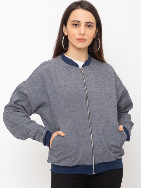 

Nick&Jess Women Grey Colourblocked Lightweight Bomber