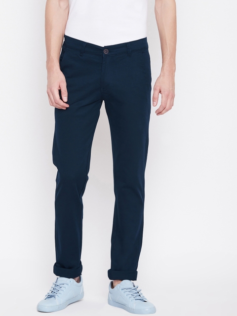 

Nation Polo Club Men Navy Blue Slim Fit Solid Regular Trousers
