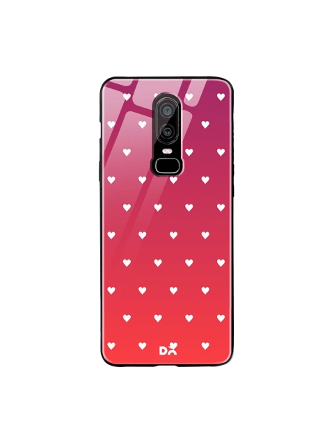 

DailyObjects Pink & White Berry Heart OnePlus 6 Glass Case