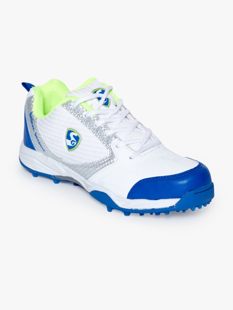 

SG Men White & Blue Colourblocked Scorer 4.0 Cricket Shoes