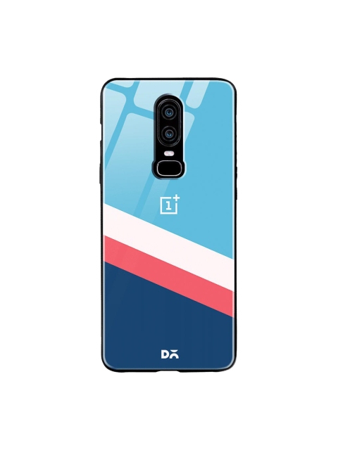 

DailyObjects Blue & White Angles OnePlus 6 Glass Cover
