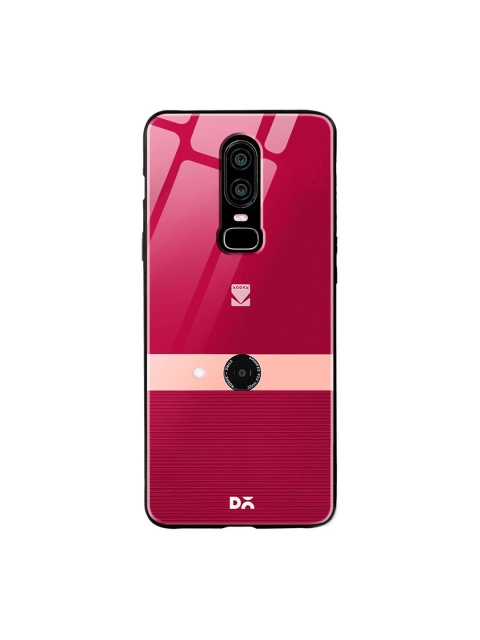 

DailyObjects Red & Pink Kodak Smile OnePlus 6 Glass Case