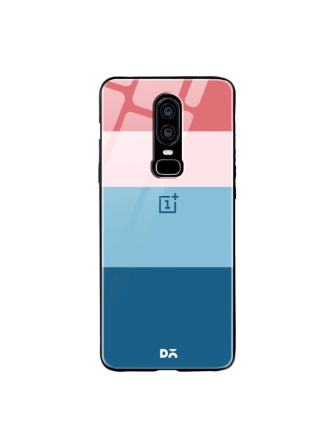 

DailyObjects Turquoise Blue & Pink Candy Quad OnePlus 6 Glass Cover