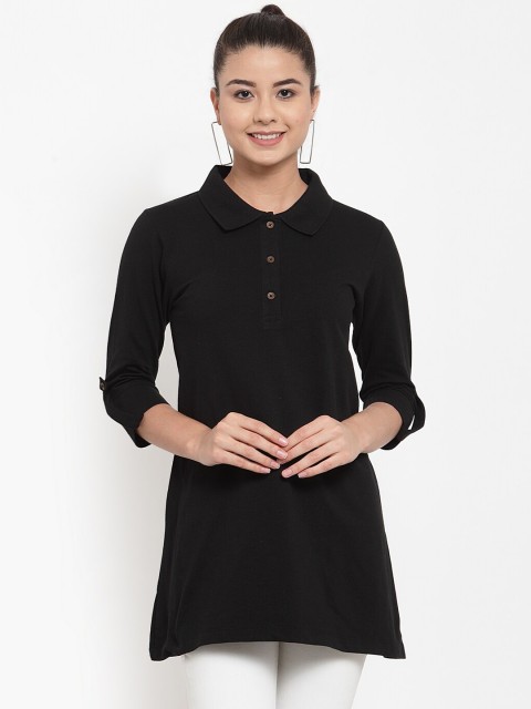 

Kalt Women Black Solid Tunic
