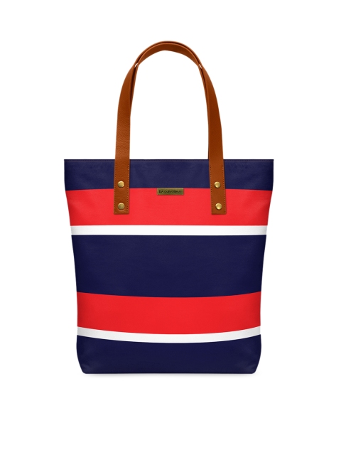 

DailyObjects Navy Blue & Red Striped Shoulder Bag
