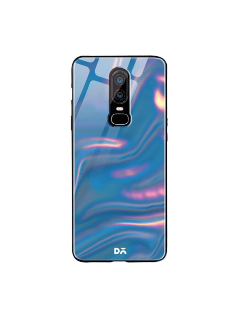 

DailyObjects Blue & Pink Holo Satin OnePlus 6 Glass Cover