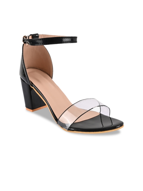 

BuckleUp Women Black Solid Block Heels
