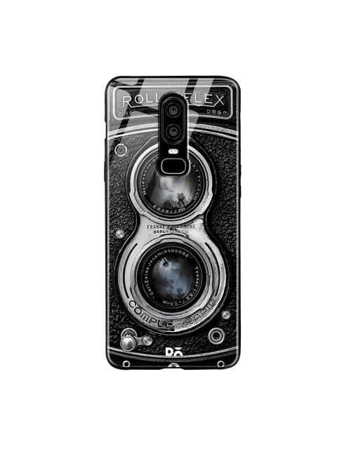 

DailyObjects Black & Grey Flex Camera OnePlus 6 Glass Case