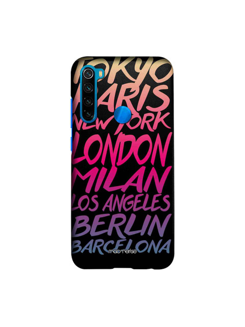 

macmerise Black & Pink Fashion Cities Printed Sublime Xiaomi Redmi Note 8 Back Case