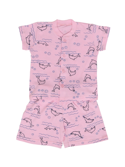 

Chipbeys Unisex Kids Pink Printed Night suit