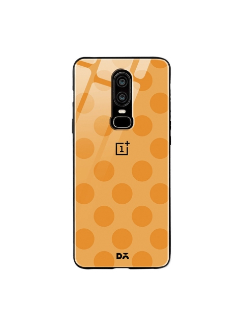 

DailyObjects Orange Polka OnePlus 6 Glass Cover