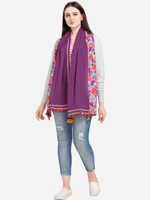 

Mesmora Women Purple Printed Stole