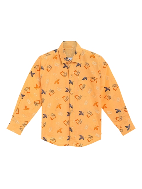 

Kidling Boys Yellow & Blue Regular Fit Printed Casual Shirt