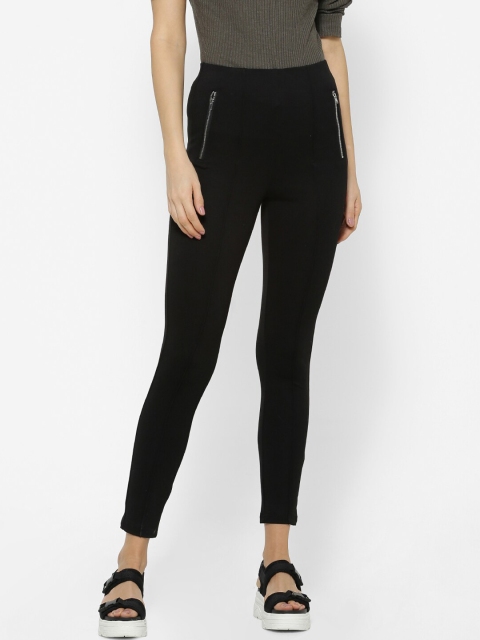 

FOREVER 21 Women Black Regular Fit Solid Regular Trousers