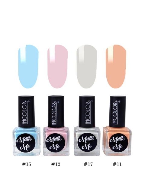 

INCOLOR Set Of 4 Matte Me Nail Paint 12 ml, Multi