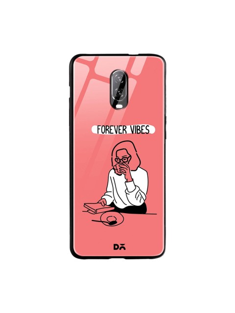 

DailyObjects Pink & White Forever Vibes OnePlus 6T Glass Case