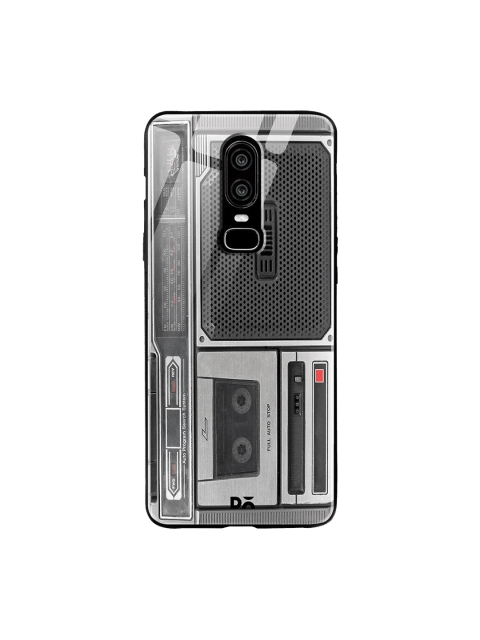 

DailyObjects Grey Apps 2 In 1 OnePlus 6 Glass Case