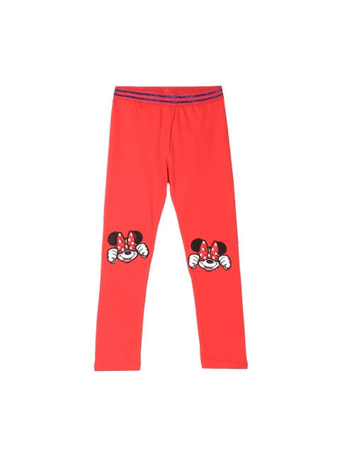 

Colt Girls Red Embroidered Minnie Mouse Ankle-Length Leggings