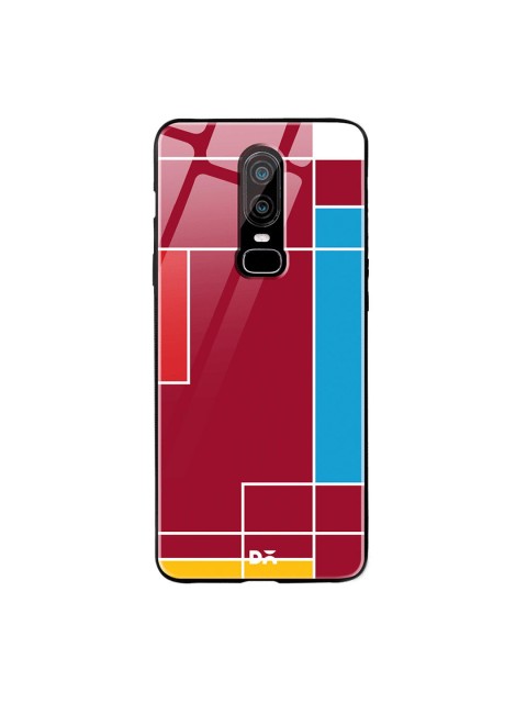 

DailyObjects Red & Blue Brick Blocks OnePlus 6 Glass Case
